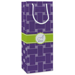 Waffle Weave Wine Gift Bags - Gloss (Personalized)