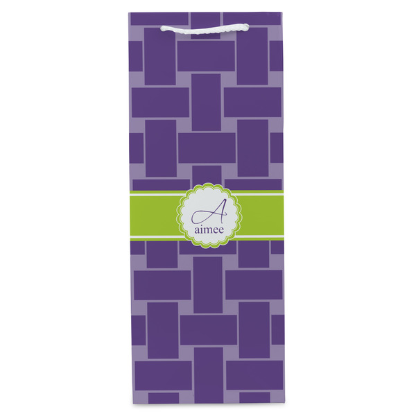 Waffle Weave Wine Gift Bag - Matte - Front