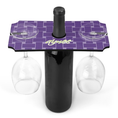 Custom Waffle Weave Wine Bottle & Glass Holder (Personalized)
