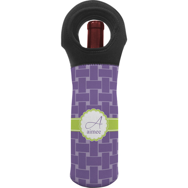 Custom Waffle Weave Wine Tote Bag (Personalized)