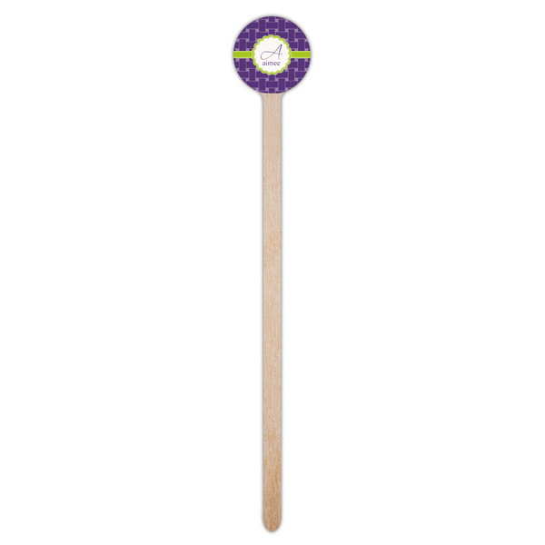 Waffle Weave Wooden 7.5" Stir Stick - Round - Single Stick
