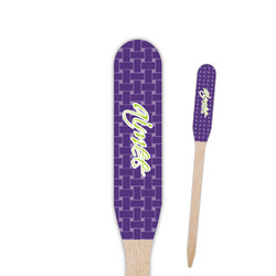 Waffle Weave Paddle Wooden Food Picks - Single Sided (Personalized)