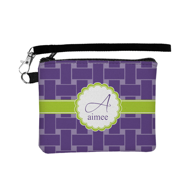 Custom Waffle Weave Wristlet ID Case w/ Name and Initial