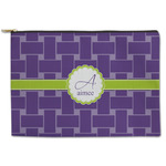 Waffle Weave Zipper Pouch - Large - 12.5"x8.5" (Personalized)