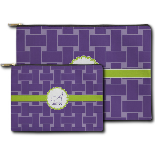 Waffle Weave Zippered Pouches - Size Comparison