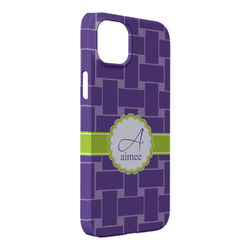 Waffle Weave iPhone Case - Plastic - iPhone 14 Plus (Personalized)
