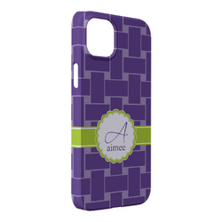 Waffle Weave iPhone Case - Plastic - iPhone 14 Pro Max (Personalized)