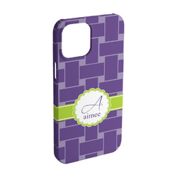 Waffle Weave iPhone Case - Plastic - iPhone 15 (Personalized)