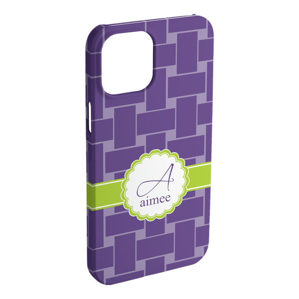 Custom Waffle Weave iPhone Case - Plastic (Personalized)