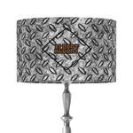 Diamond Plate 12" Drum Lamp Shade - Fabric (Personalized)