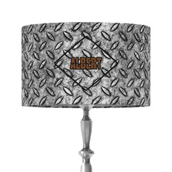 Diamond Plate 12" Drum Lamp Shade - Fabric (Personalized)