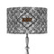 Diamond Plate 12" Drum Lampshade - ON STAND (Fabric)