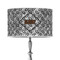 Diamond Plate 12" Drum Lampshade - ON STAND (Poly Film)