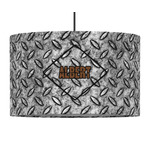 Diamond Plate 12" Drum Pendant Lamp - Fabric (Personalized)