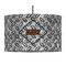 Diamond Plate 12" Drum Pendant Lamp - Fabric (Personalized)