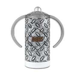Diamond Plate 12 oz Stainless Steel Sippy Cup (Personalized)