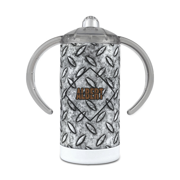 Custom Diamond Plate 12 oz Stainless Steel Sippy Cup (Personalized)