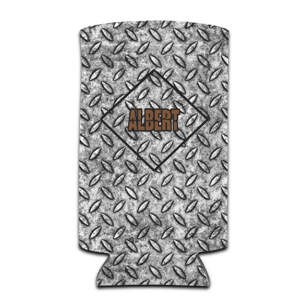 Custom Diamond Plate Can Cooler (tall 12 oz) (Personalized)