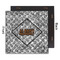 Diamond Plate 12x12 Wood Print - Front & Back View