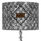 Diamond Plate 16" Drum Lampshade - ON STAND (Fabric)