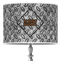 Diamond Plate 16" Drum Lamp Shade - Poly-film (Personalized)
