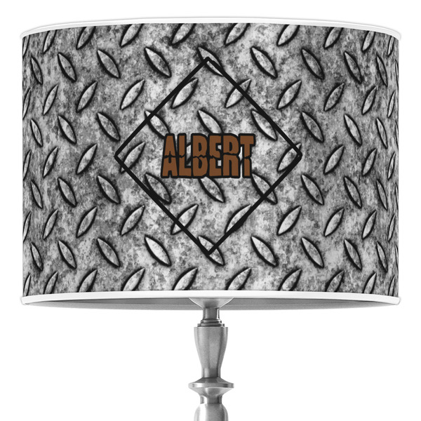 Custom Diamond Plate Drum Lamp Shade (Personalized)