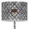 Diamond Plate 16" Drum Lampshade - ON STAND (Poly Film)
