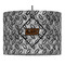Diamond Plate 16" Drum Pendant Lamp - Fabric (Personalized)