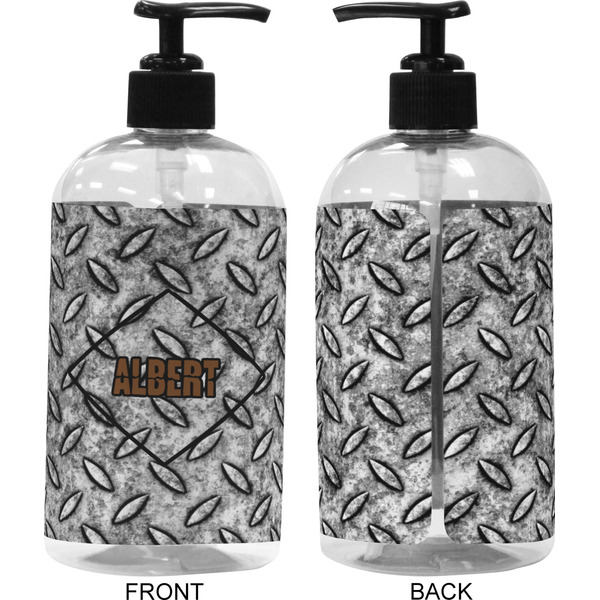 Diamond Plate 16 oz Plastic Liquid Dispenser (Approval)