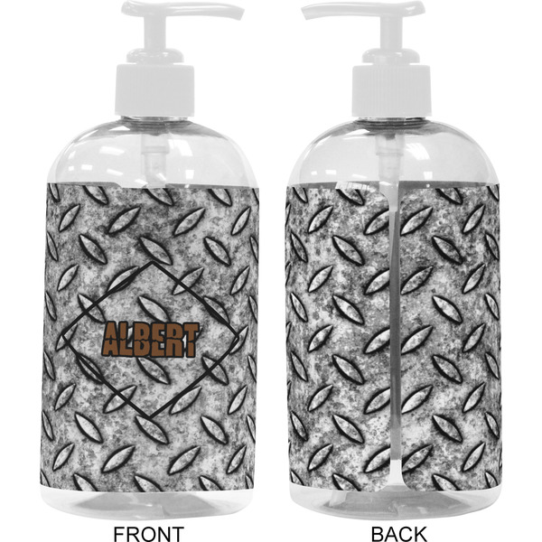 Diamond Plate 16 oz Plastic Liquid Dispenser- Approval- White