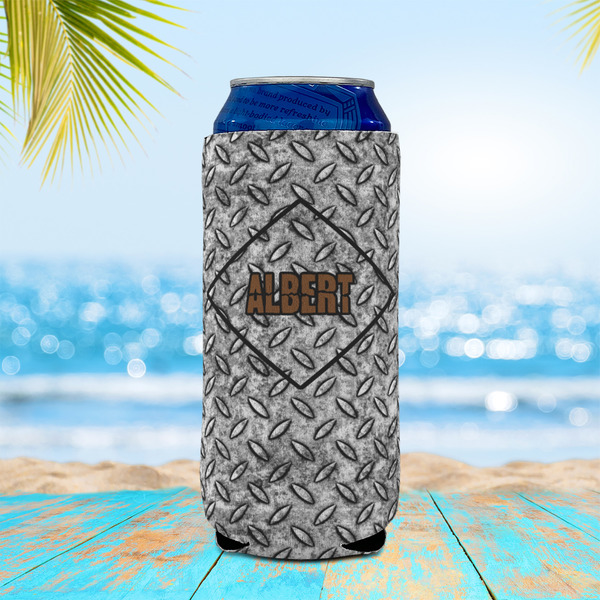 Diamond Plate 16oz Can Sleeve - LIFESTYLE