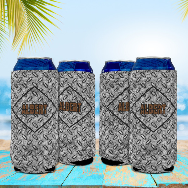 Diamond Plate 16oz Can Sleeve - Set of 4 - LIFESTYLE