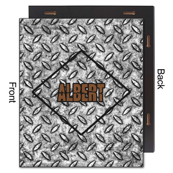 Diamond Plate 20x24 Wood Print - Front & Back View