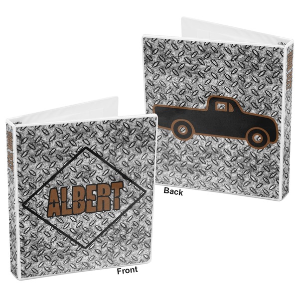 Diamond Plate 3-Ring Binder Front and Back