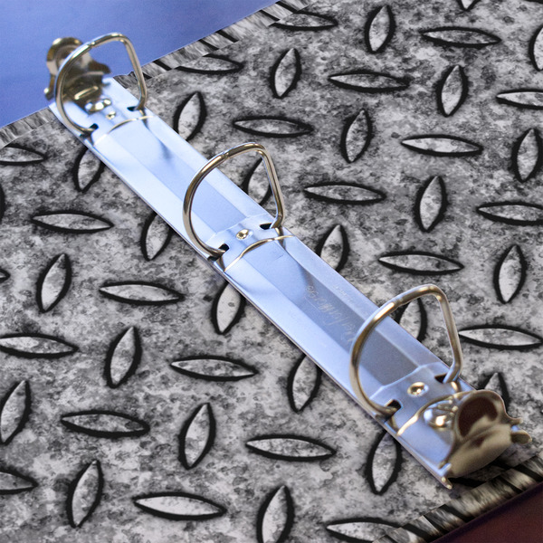 Diamond Plate 3 Ring Binders - Full Wrap - 1" - DETAIL