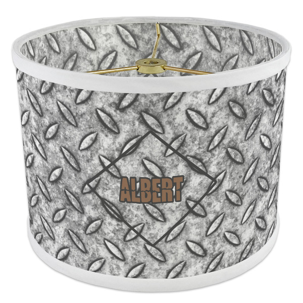 Diamond Plate 8" Drum Lampshade - ANGLE Poly-Film