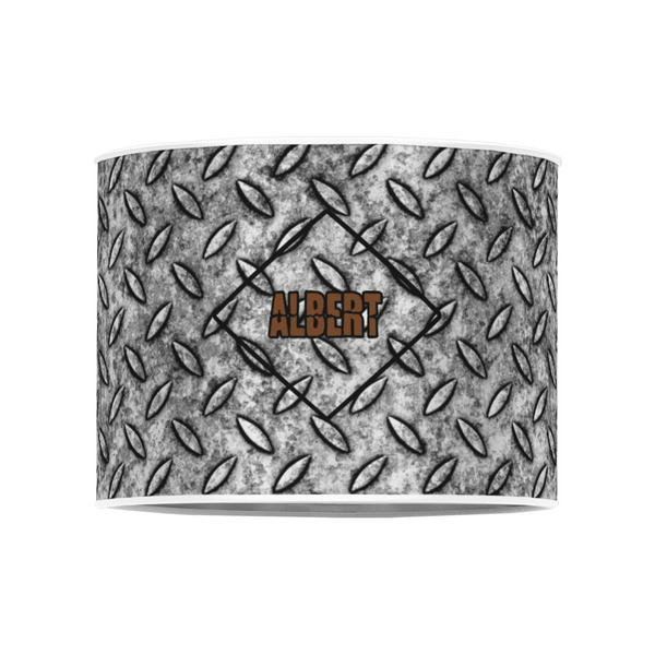 Diamond Plate 8" Drum Lampshade - FRONT (Poly Film)