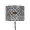 Diamond Plate 8" Drum Lampshade - ON STAND (Fabric)