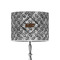 Diamond Plate 8" Drum Lampshade - ON STAND (Poly Film)