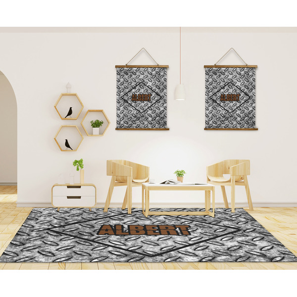 Diamond Plate 8'x10' Indoor Area Rugs - IN CONTEXT