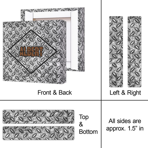 Diamond Plate 8x8 - Canvas Print - Approval