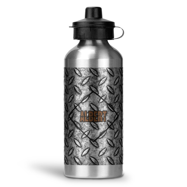 Custom Diamond Plate Water Bottle - Aluminum - 20 oz (Personalized)