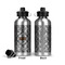 Diamond Plate Aluminum Water Bottle - Front and Back
