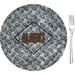 Diamond Plate 8" Glass Appetizer / Dessert Plates - Single or Set (Personalized)