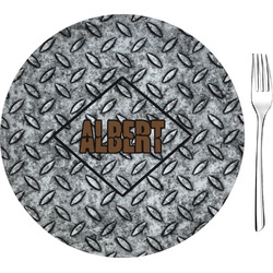 Diamond Plate 8" Glass Appetizer / Dessert Plates - Single or Set (Personalized)