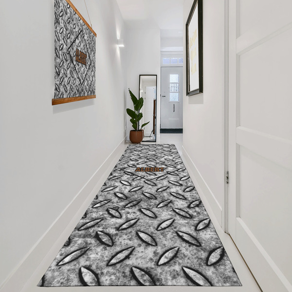 Diamond Plate Area Rug Sizes - In Context (vertical)