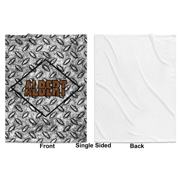 Diamond Plate Baby Blanket (Single Side - Printed Front, White Back)