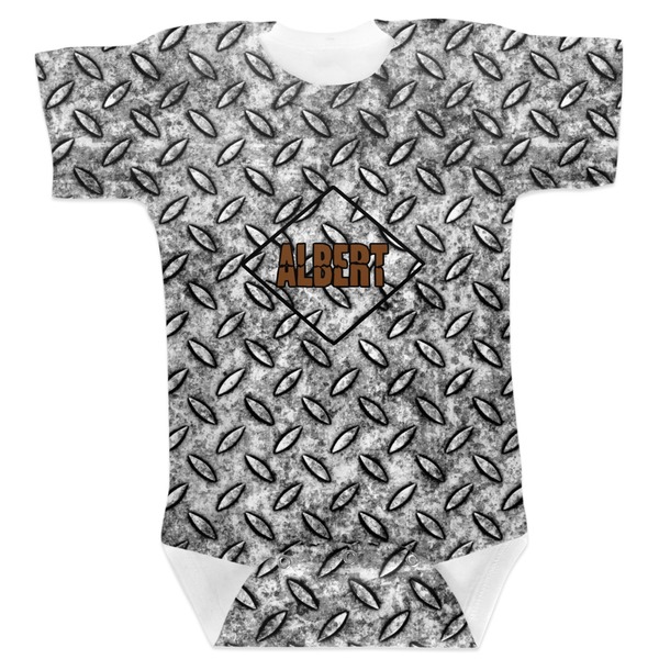 Custom Diamond Plate Baby Bodysuit 0-3 (Personalized)