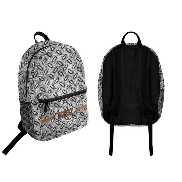 Diamond Plate Backpack front and back - Apvl