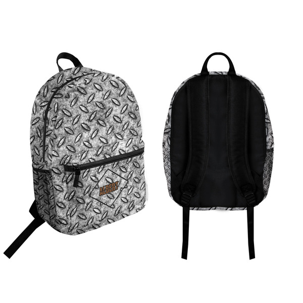 Diamond Plate Backpack front and back - Apvl